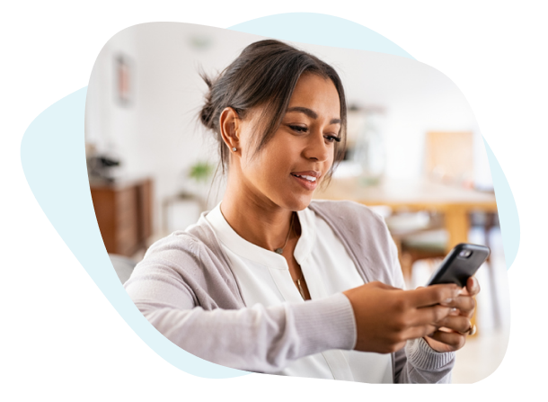 Picture of woman using her phone