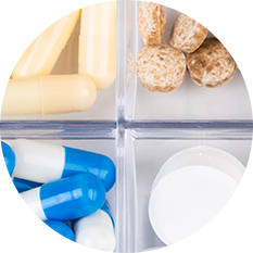 Container with drugs