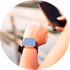 Woman checking her watch